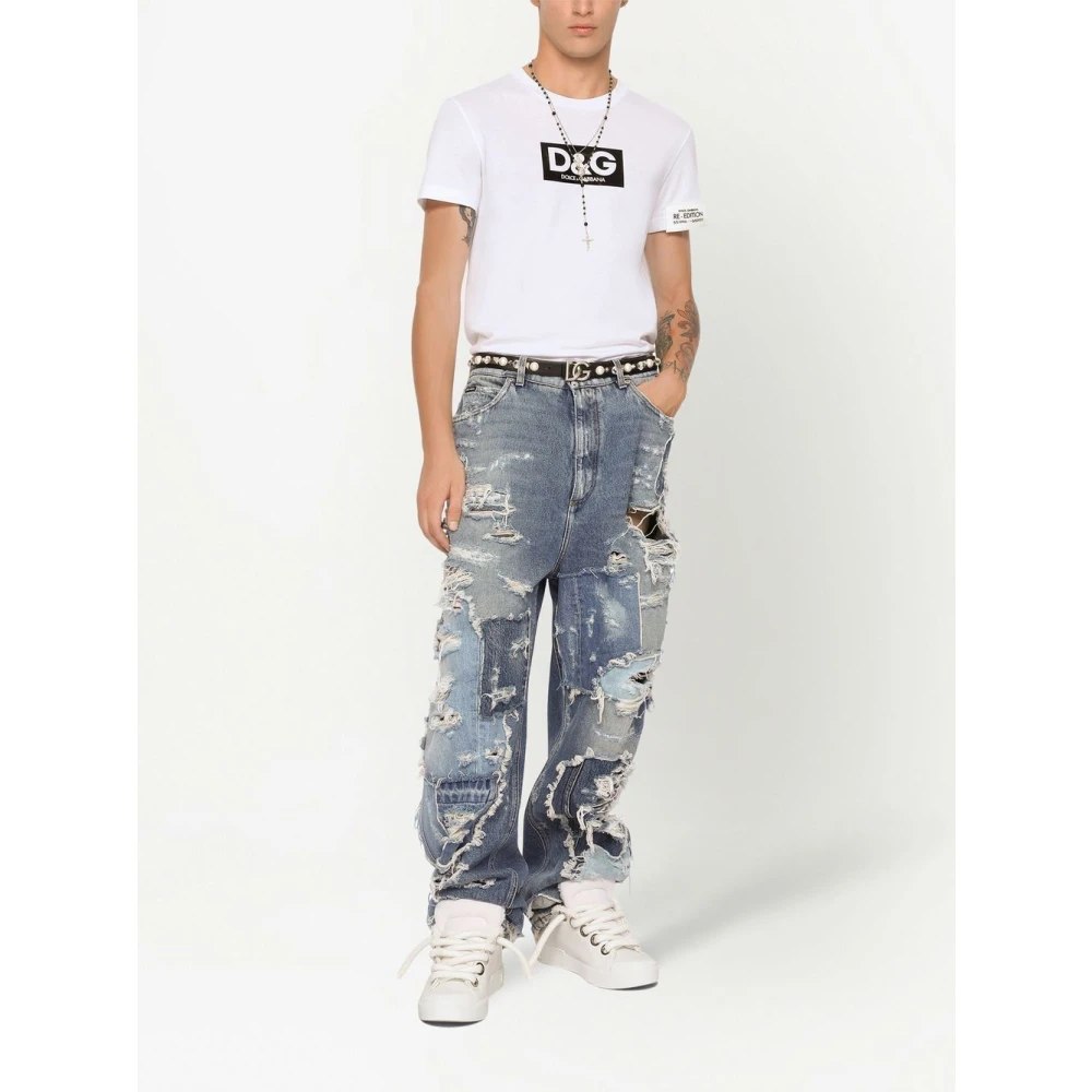 Dolce & Gabbana Wit T-shirt voor mannen White Heren