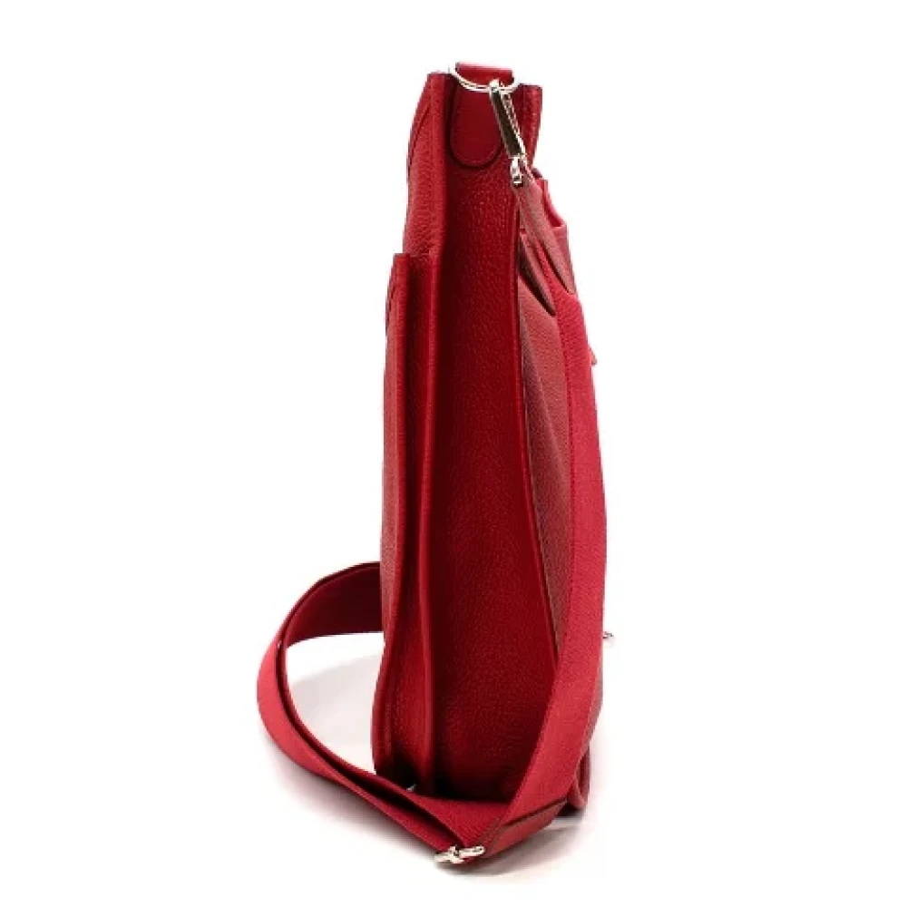 Hermès Vintage Pre-owned Leather crossbody-bags Red Dames