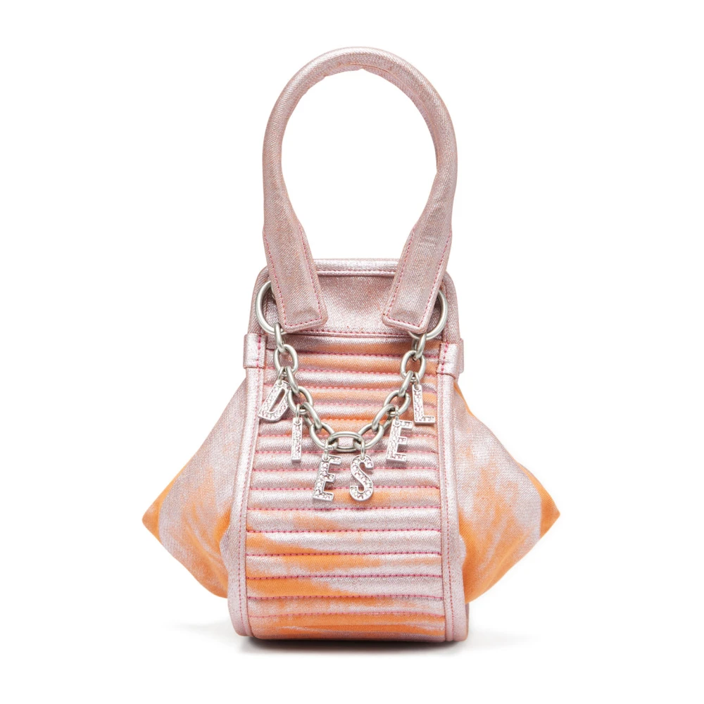 Diesel D-Vina-XS Handbag in bicolour coated denim Pink Dames
