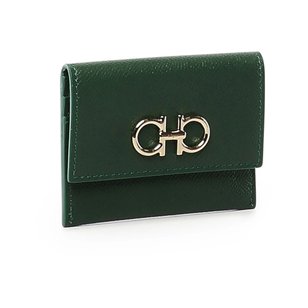 Salvatore Ferragamo Groene Portemonnee Creditcardhouder Green Dames