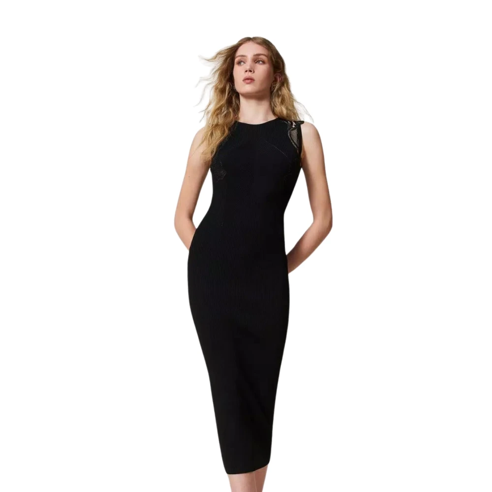 Twinset Elegante Jurk Black Dames
