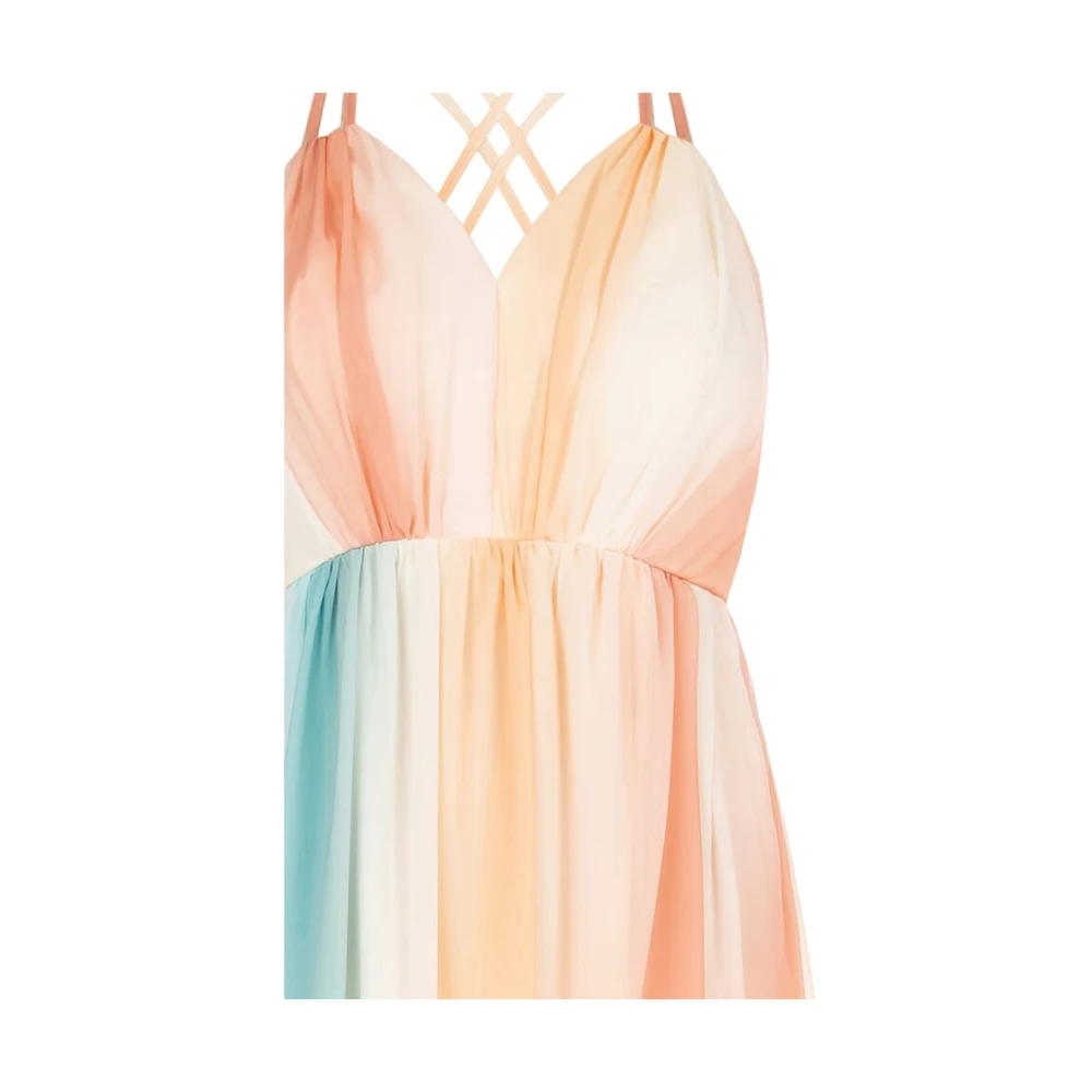 RINASCIMENTO Meerkleurige lange jurk met dunne bandjes Multicolor Dames