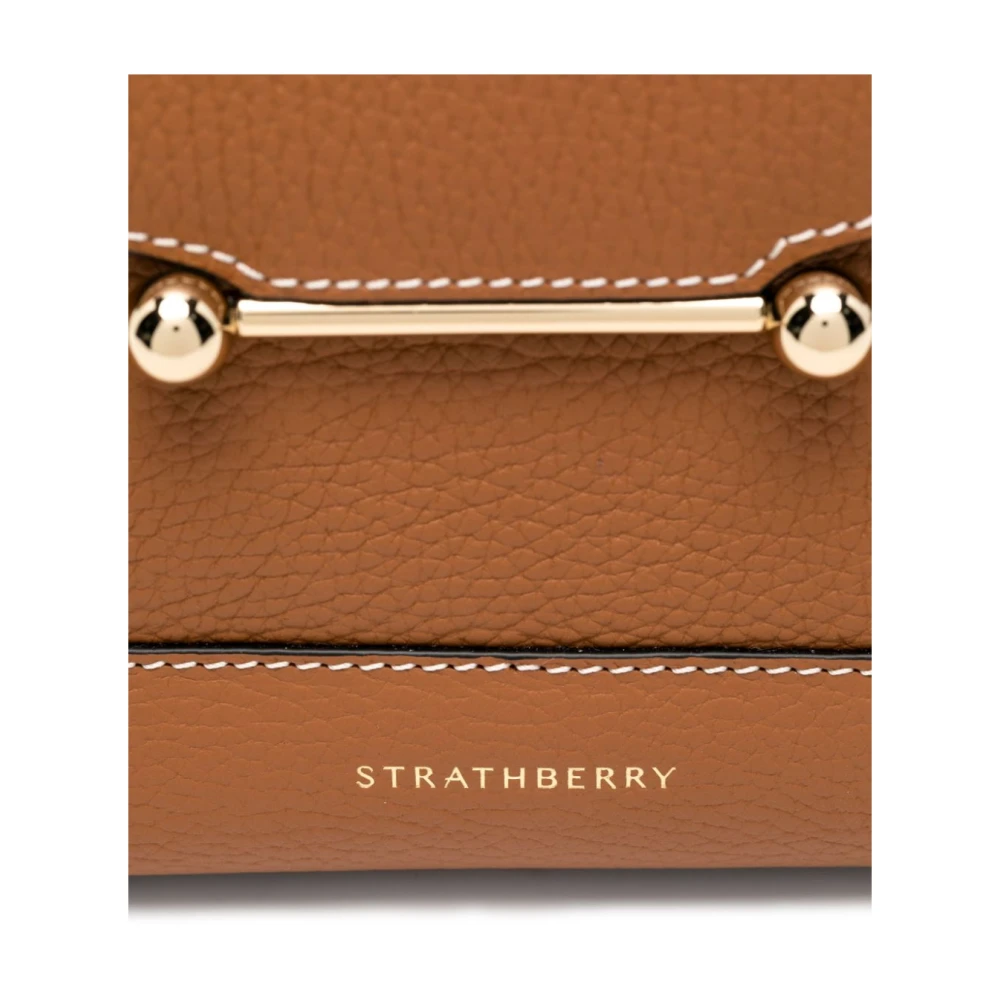 Strathberry Leren handtas met gouden hardware Brown Dames