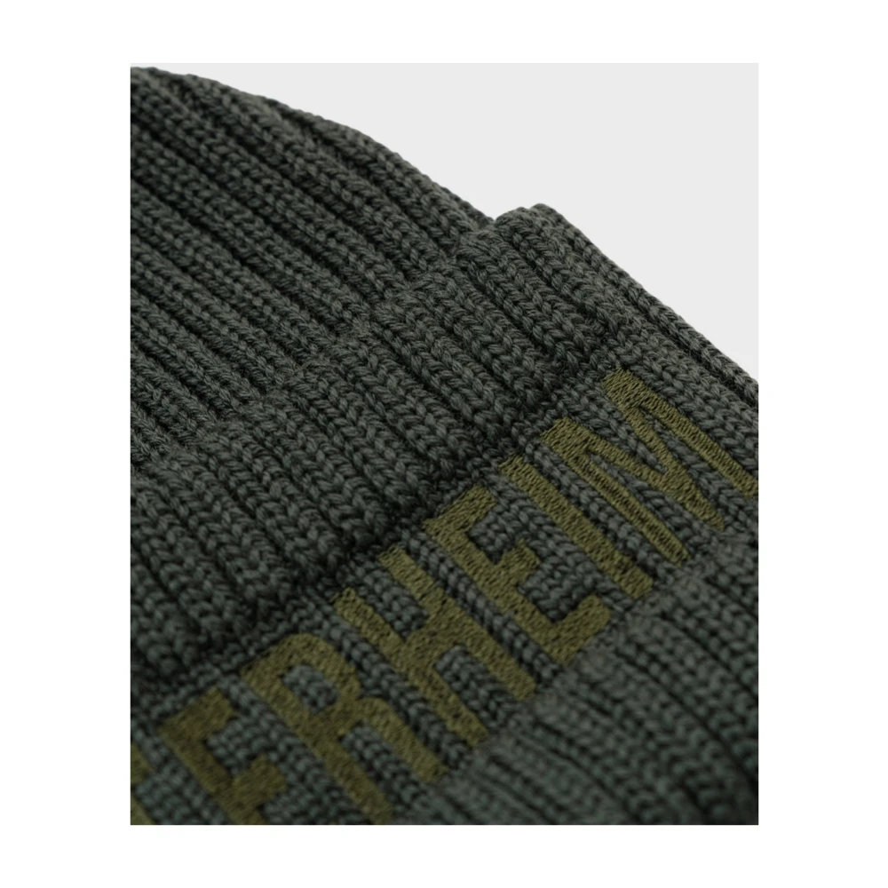 Stutterheim Pompon Ribgebreide Beanie Green Unisex