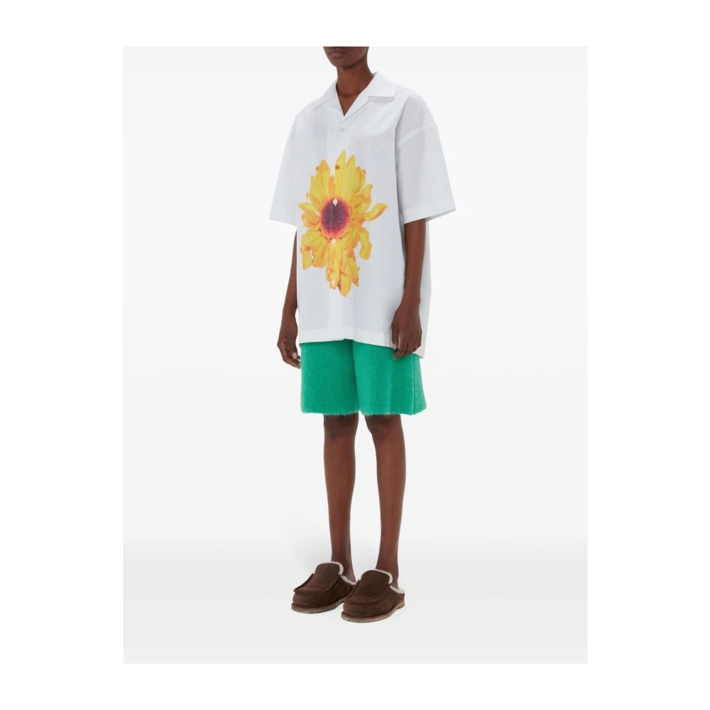 JW Anderson Bloemenprint Katoenen Overhemd White Heren