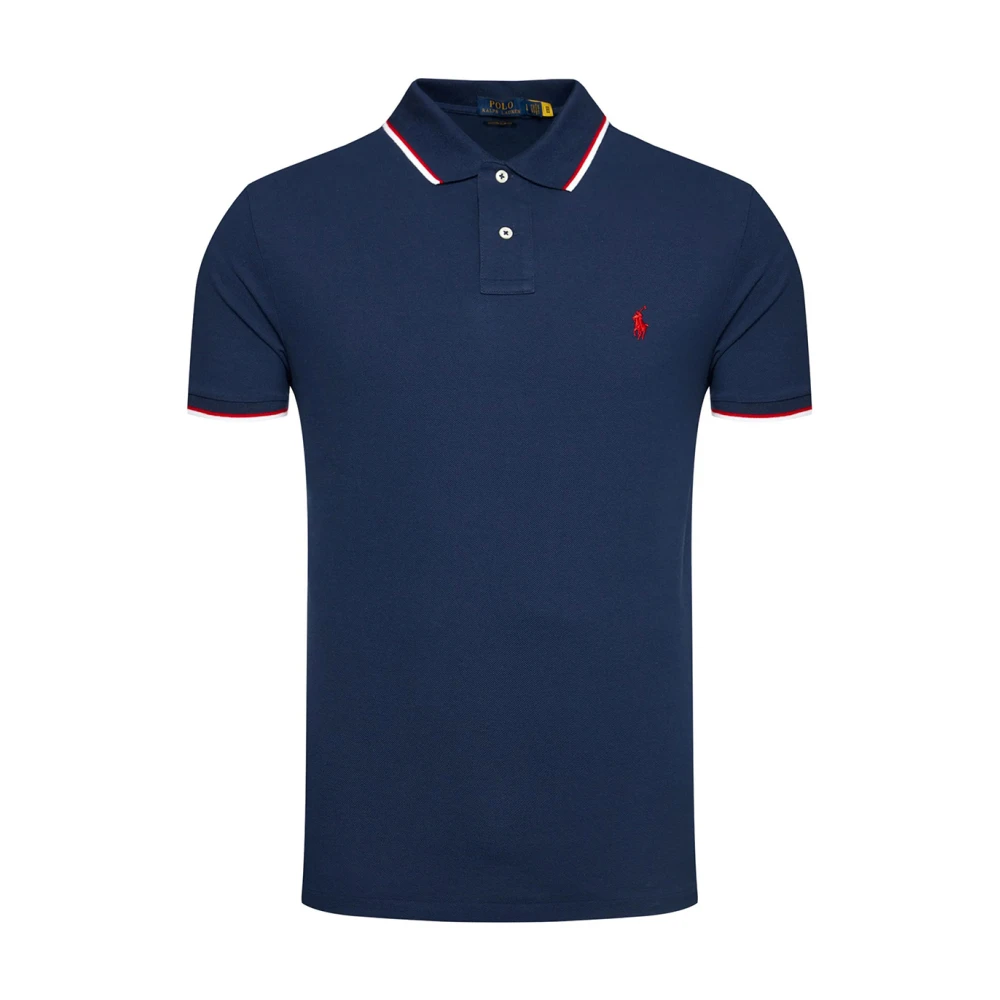 Polo Ralph Lauren Uomo Blu Polo Shirt In Piqué Di Cotone