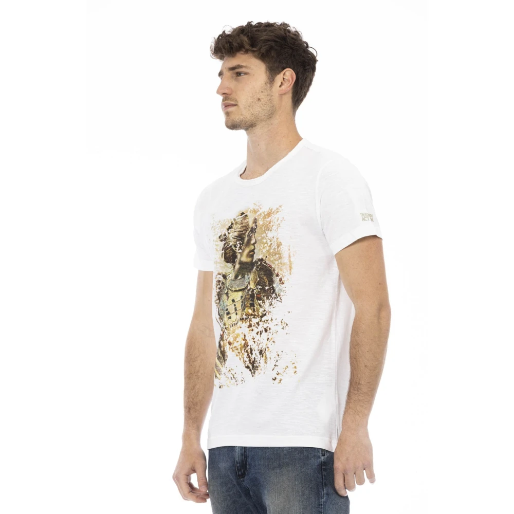 Trussardi Casual T-shirt met ronde hals White Heren