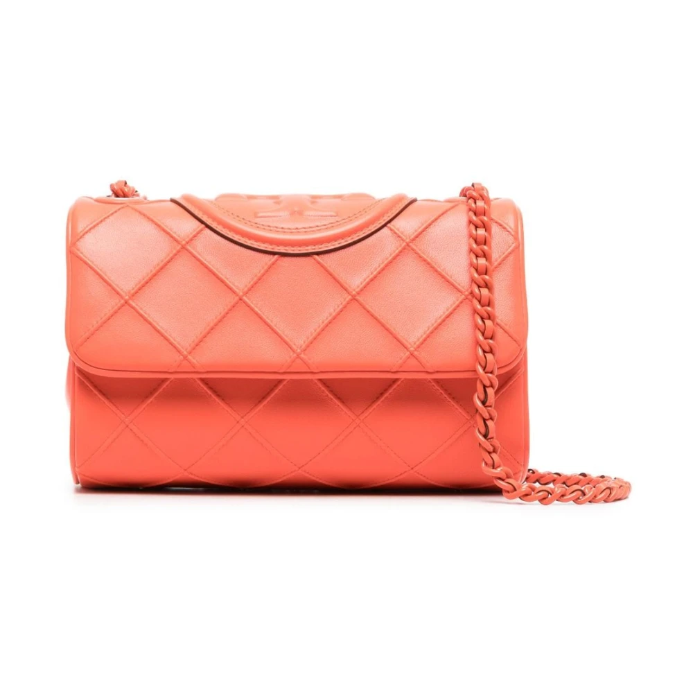 Tory Burch Orange Fleming Axelremsväska Orange, Dam