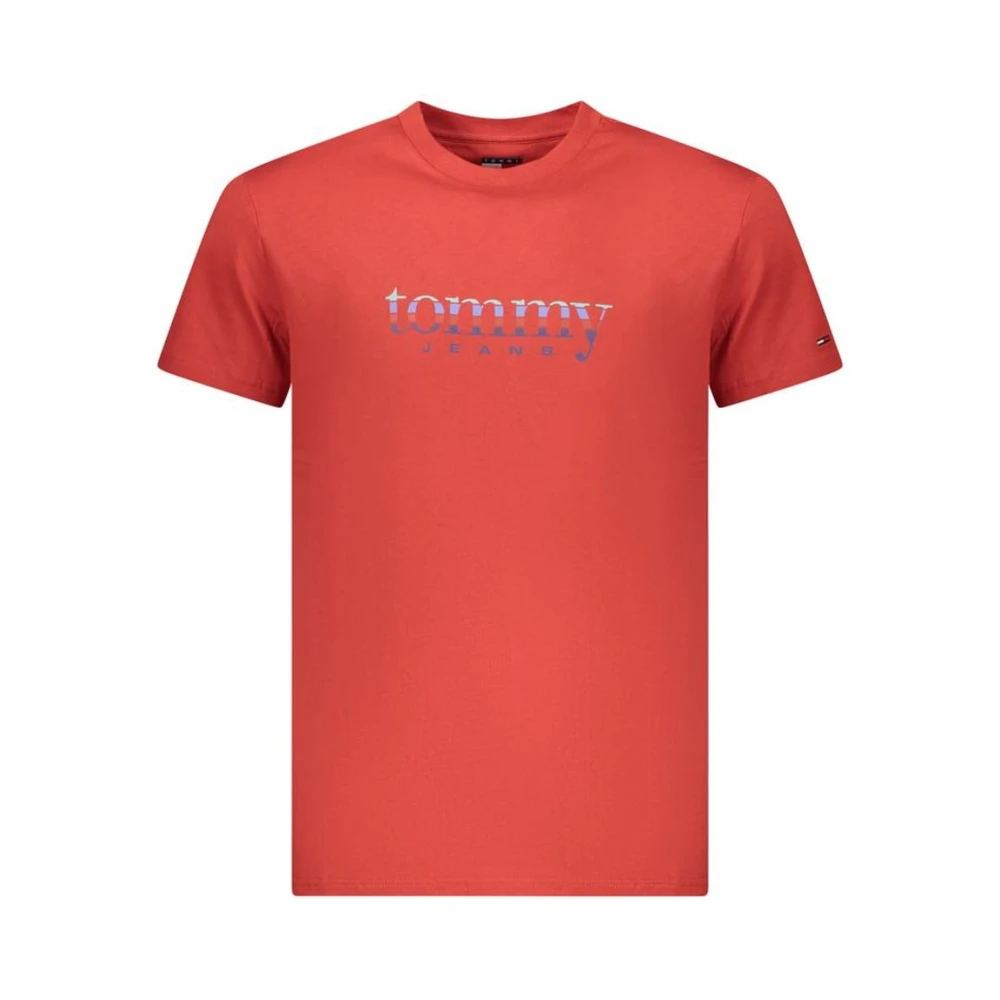 Tommy Hilfiger Men's Red T-Shirts, M, Cotton Graphic Print T-Shirt