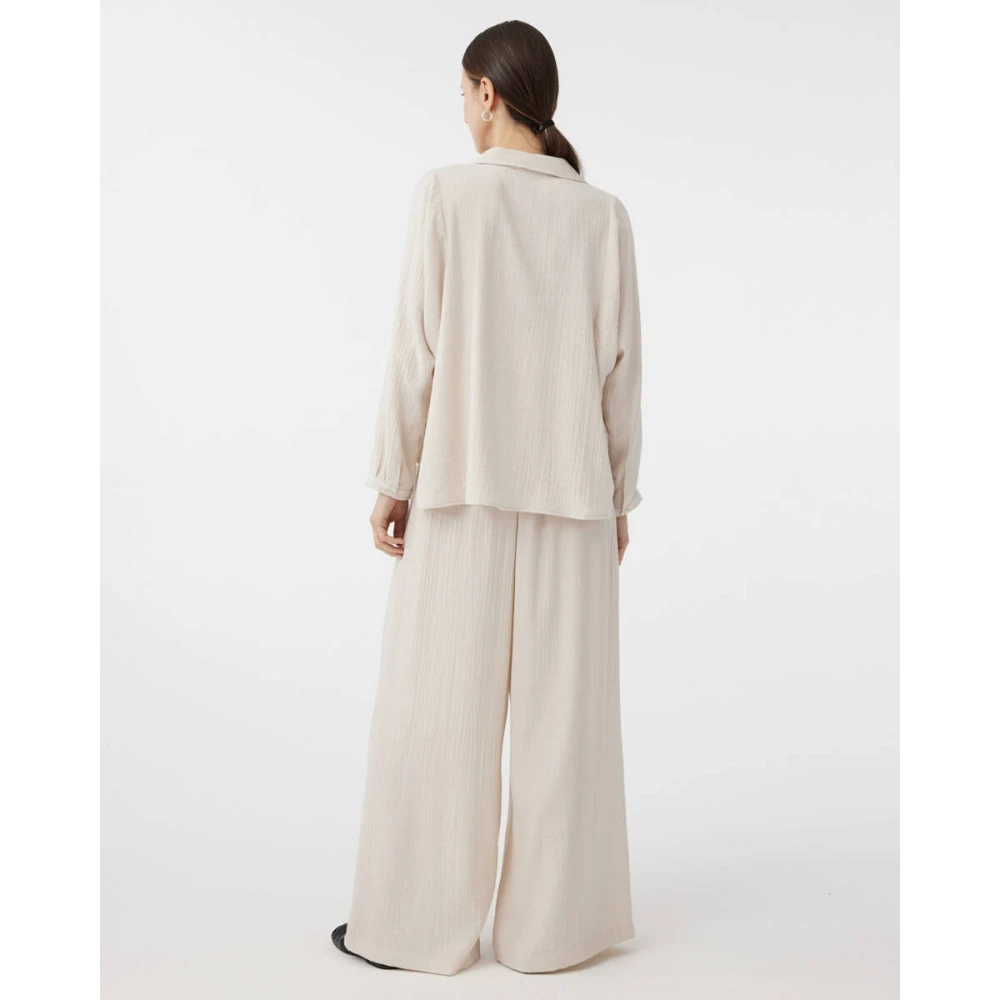 Knit-ted Lange Mouw Blouse Rosan Beige Dames