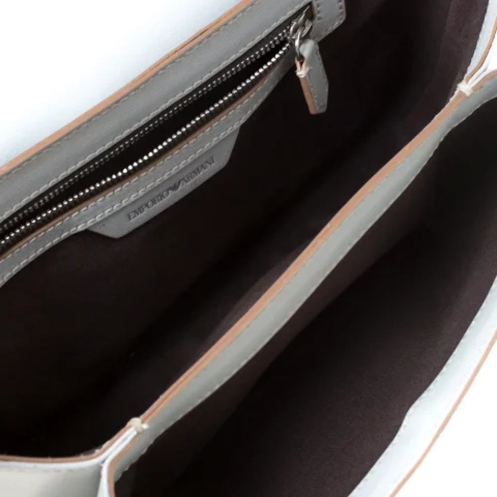 Armani Pre-owned Leather shoulder-bags Gray Dames