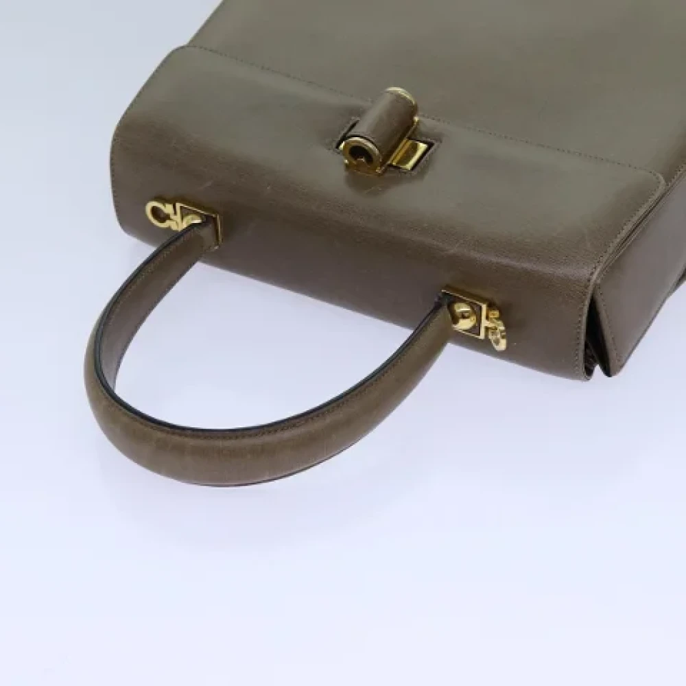 Salvatore Ferragamo Pre-owned Leather handbags Brown Dames