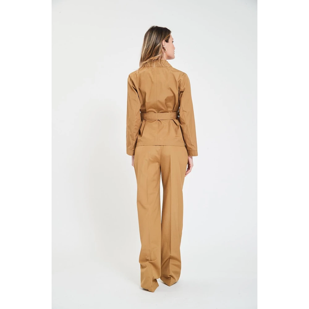 Max Mara Gekruiste Jas Aedo Brown Dames