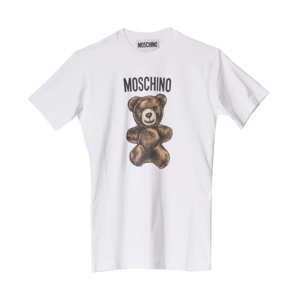 Moschino Adrian Beer T-shirt Wit Katoen Korte Mouw White Dames