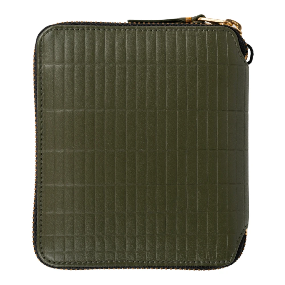 Comme des Garçons Khaki Brick Ritsportemonnee met Kaartsleuven Green Unisex