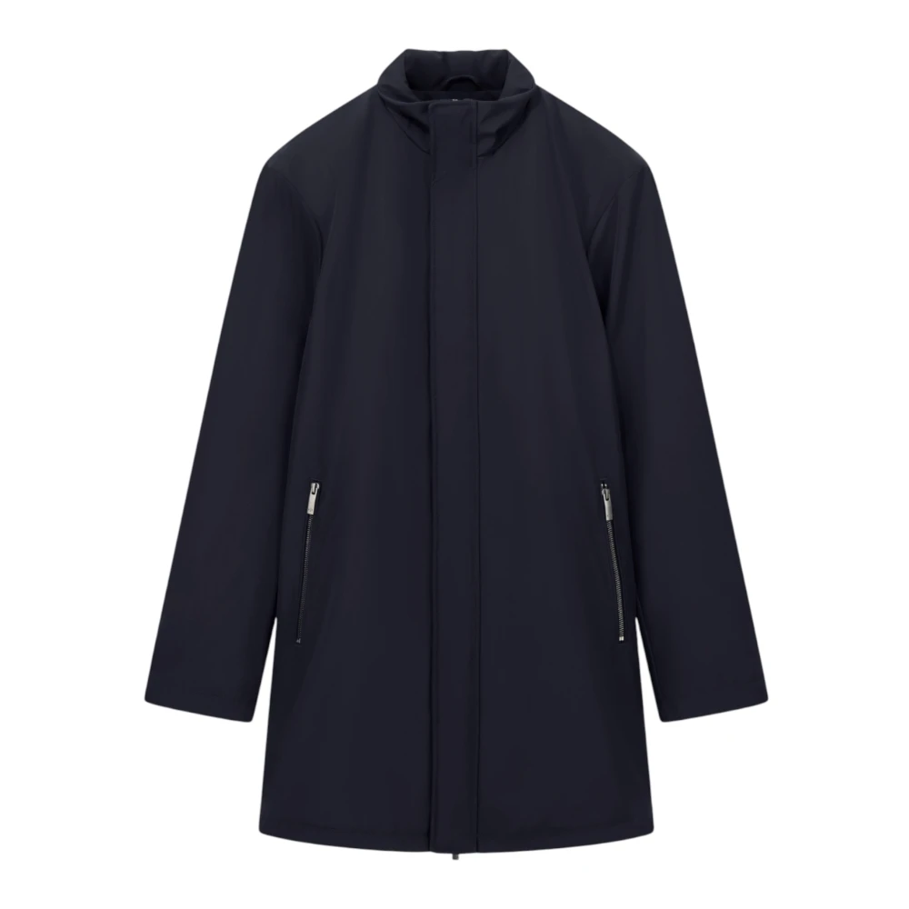 Armani Exchange Herr Blå Kappor & Rockar Xl, Polyester, Stilig Trenchcoat