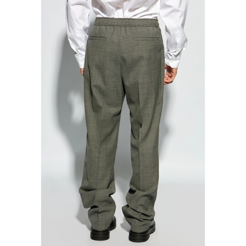 Versace Gebloemde broek met vouw Gray Heren