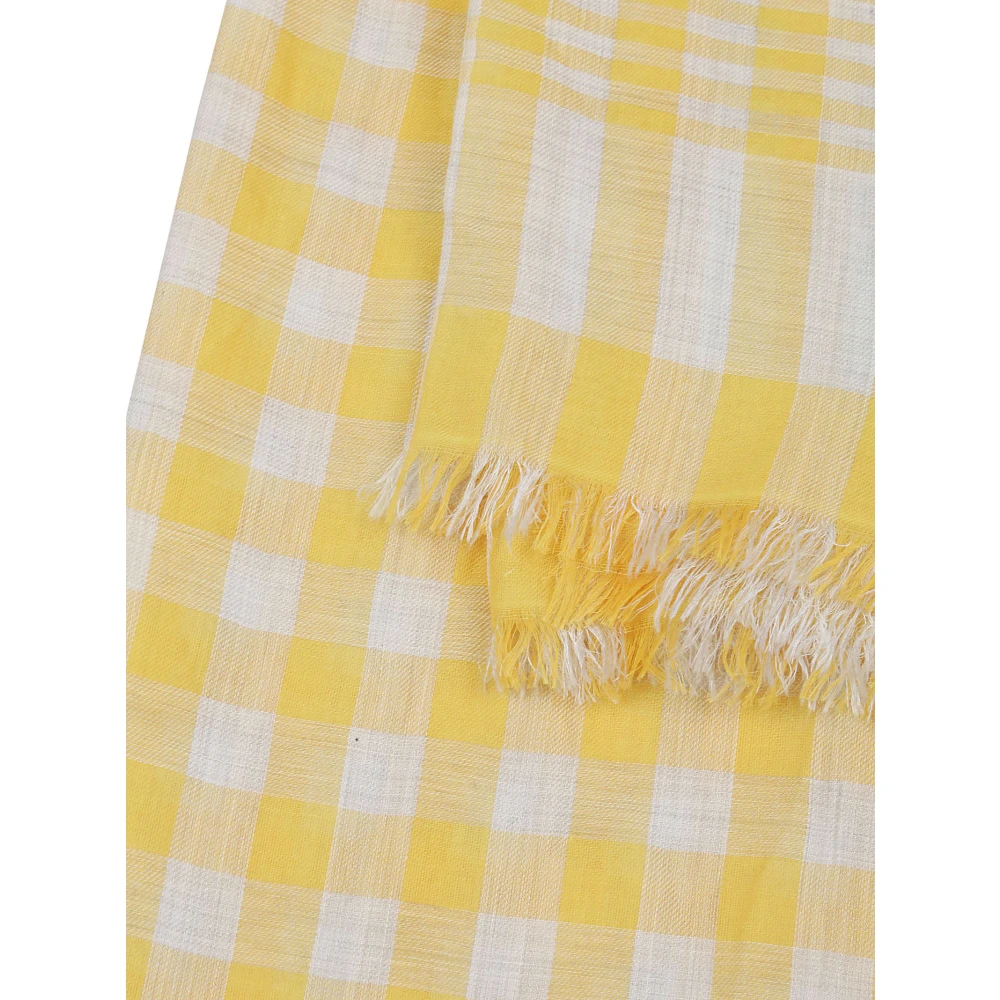 Faliero Sarti Luxe Modal Polyester Sjaal Collectie Yellow Dames
