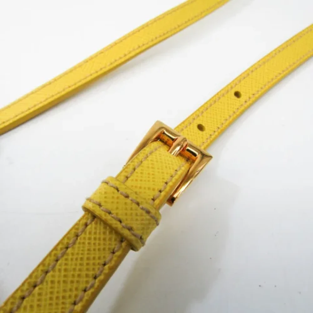 Prada Vintage Pre-owned Fabric prada-bags Yellow Dames