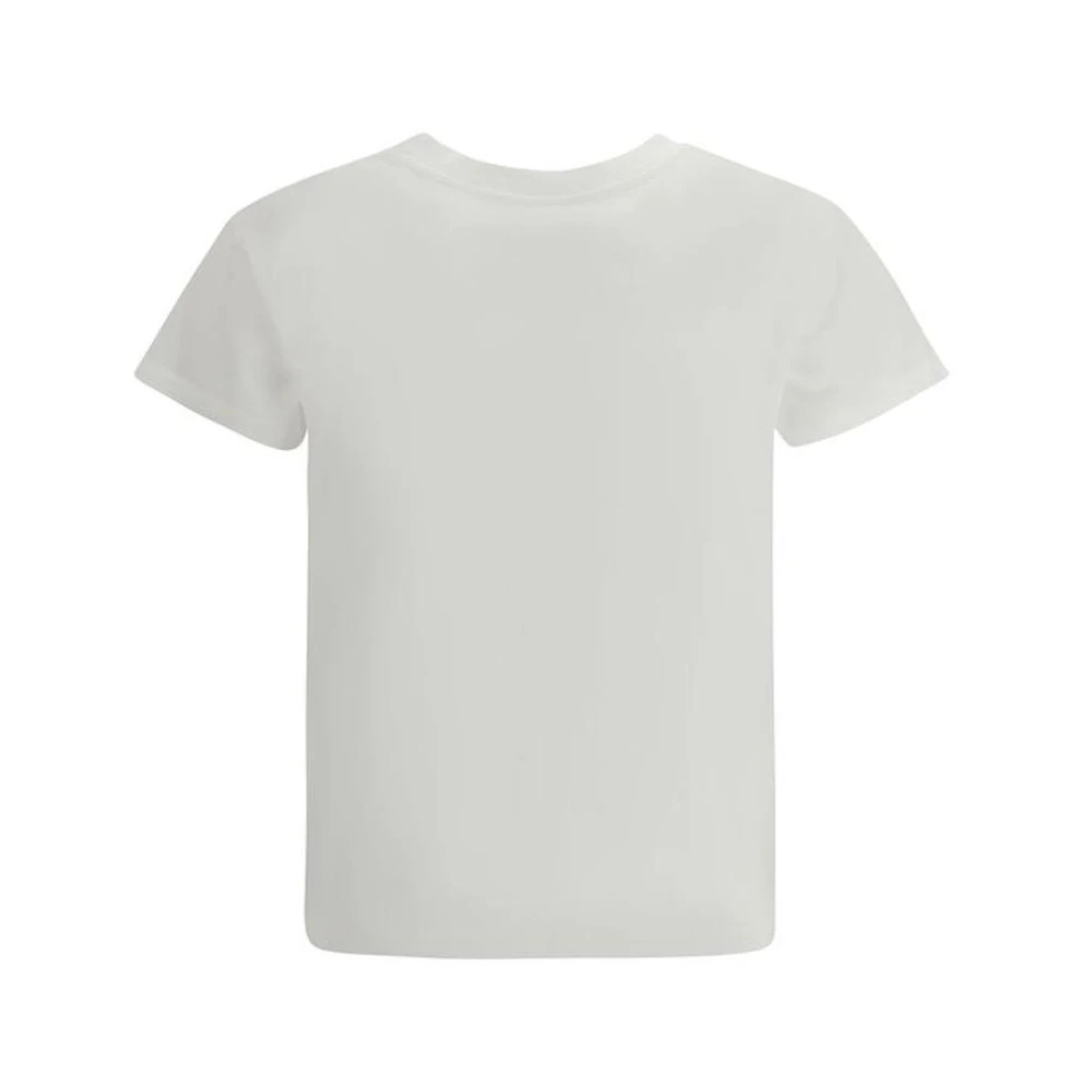 MM6 Maison Margiela Monochrome Logo Patch T-shirt White Dames
