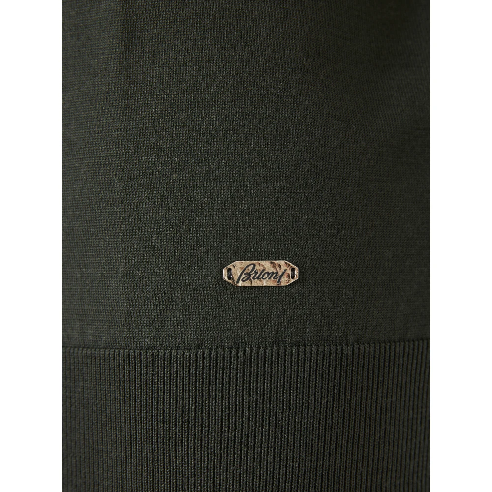 Brioni Luxe Italiaanse Wol Gebreide Kleding Green Heren