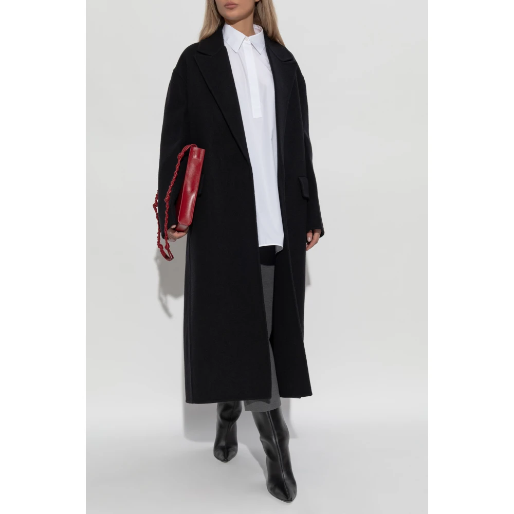 Jil Sander Wollen jas Black Dames