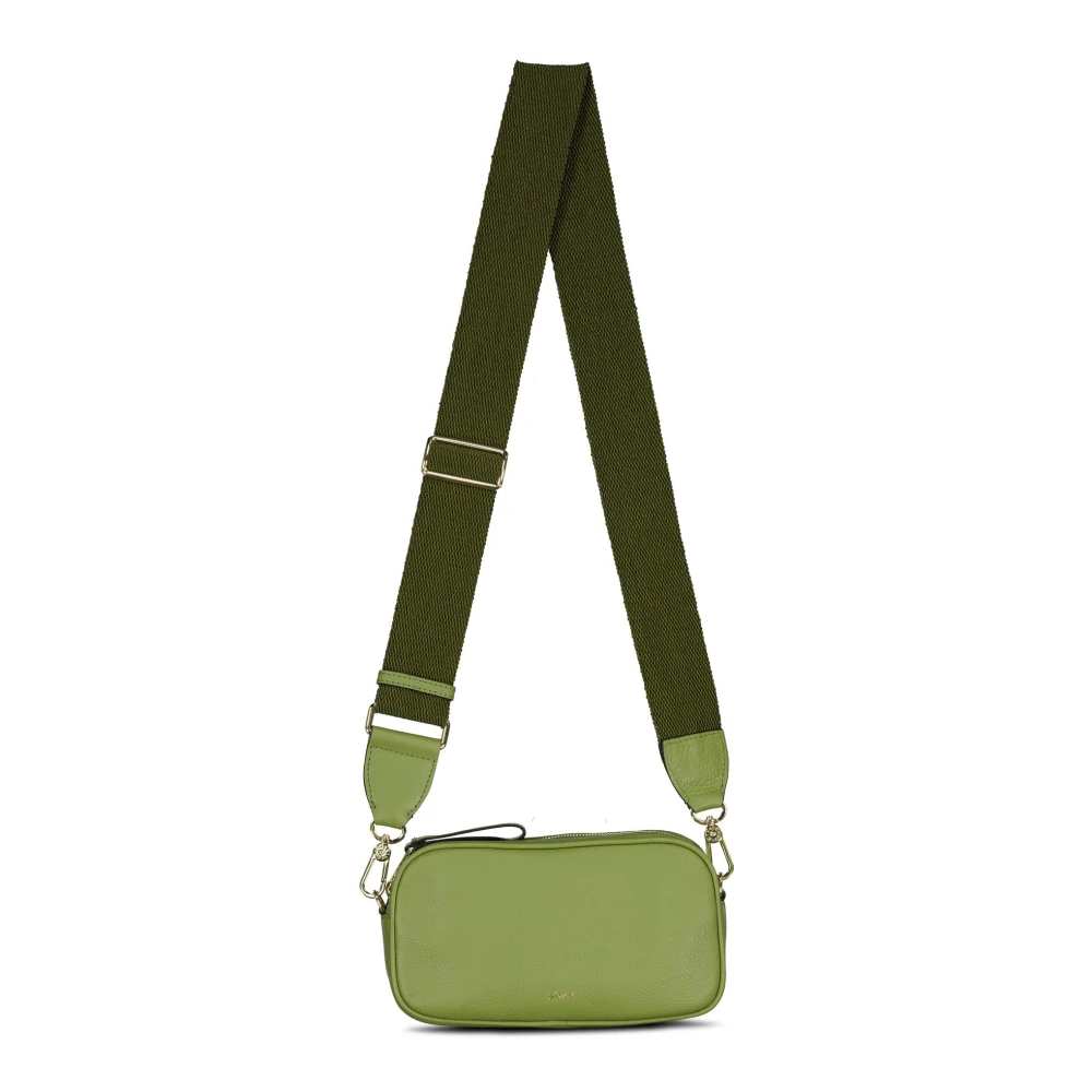 Abro Crossbody bags Umhängetasche Tina aus Leder 48103493435738 in groen