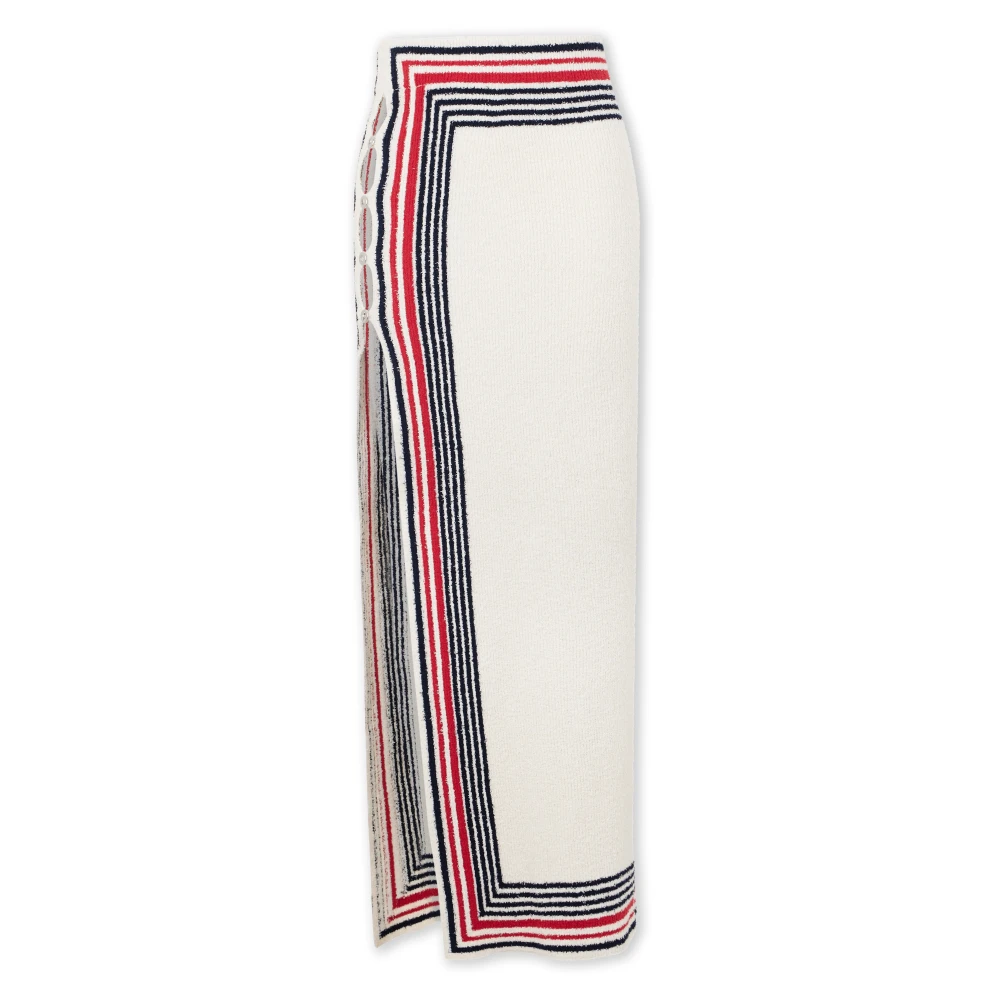 Rabanne Donna Multicolor - Gonna Lunga Con Spacco In Jersey Di Spugna - Skirts - E -L