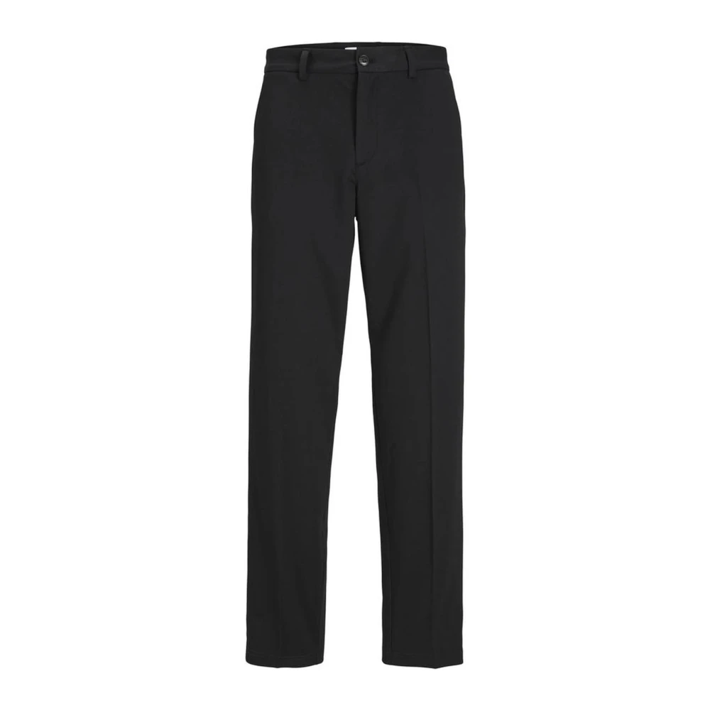 Jack & Jones Men's Black Straight Trousers, W36 L34, Polyester Jeans & Trousers Collection
