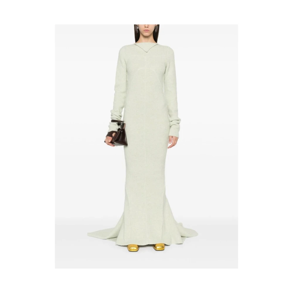 Rick Owens Groene Gebreide Zeemeermin Jurk Green Dames