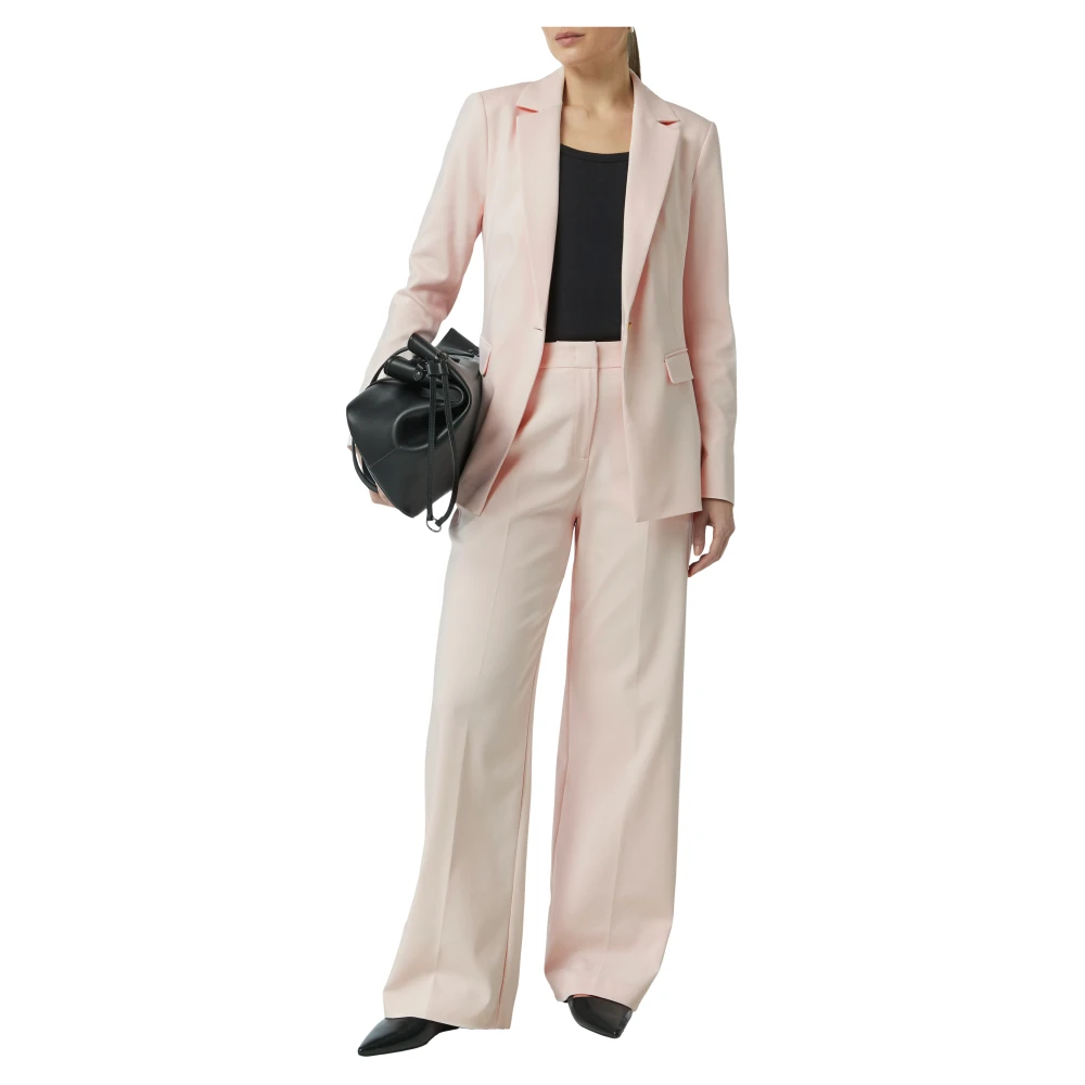comma Elegante Wijde Pijp Broek Pink Dames