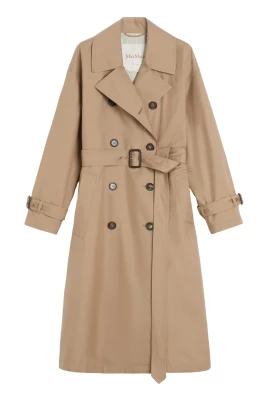 Vattentät Bomull Trenchcoat med Bä