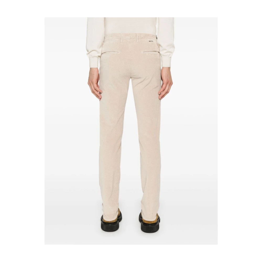 Incotex Beige Corduroy Broek Beige Heren