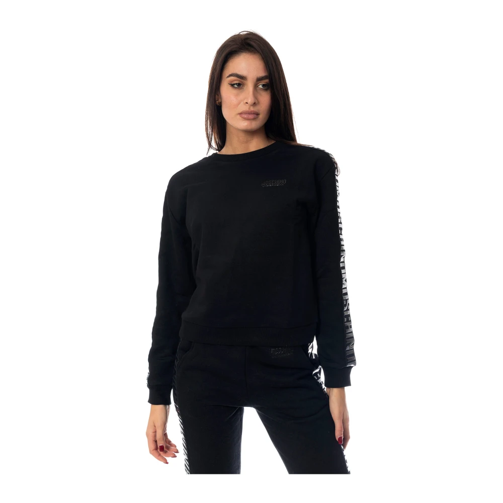 Moschino Sweatshirt met bedrukt logo Black Dames