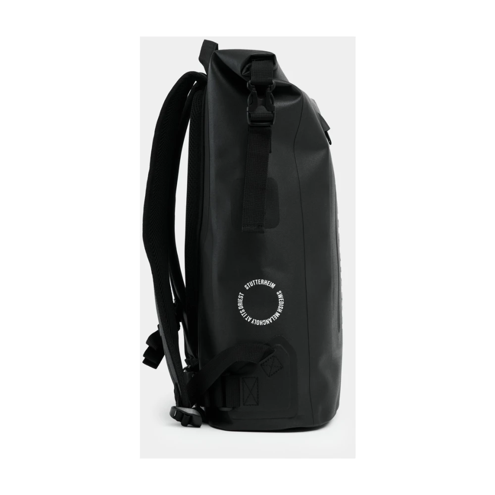 Stutterheim Waterdichte Rolltop Rugzak voor Dagelijkse Avonturen Black Unisex