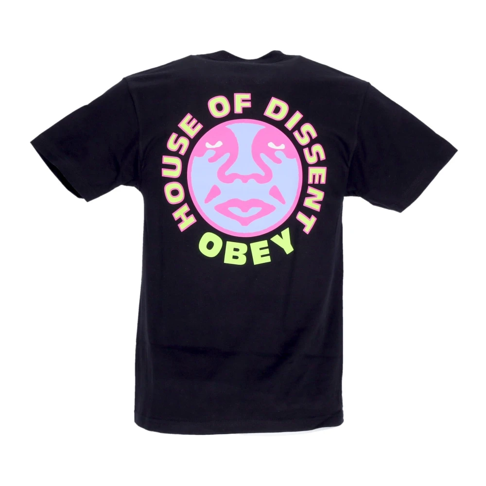 Obey Klassieke Zwarte Tee met Print Black Heren