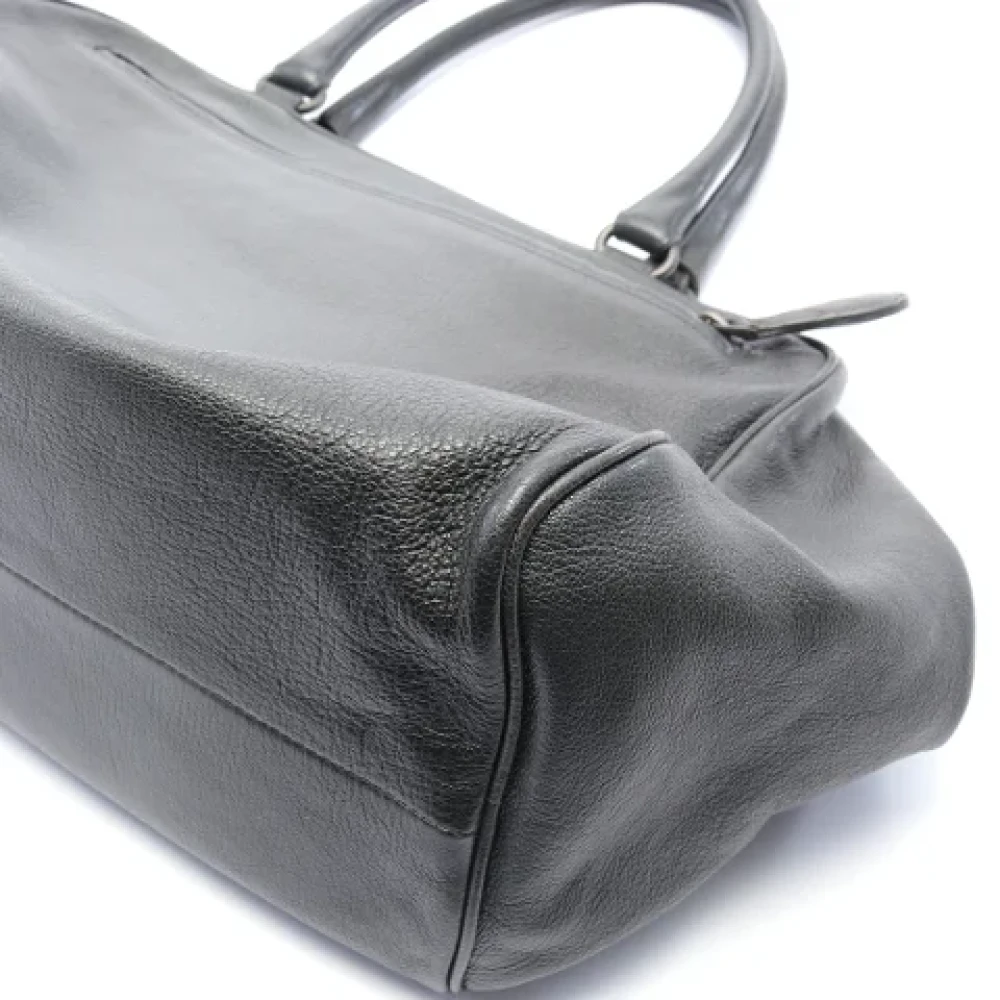 Bottega Veneta Vintage Pre-owned Leather handbags Gray Dames