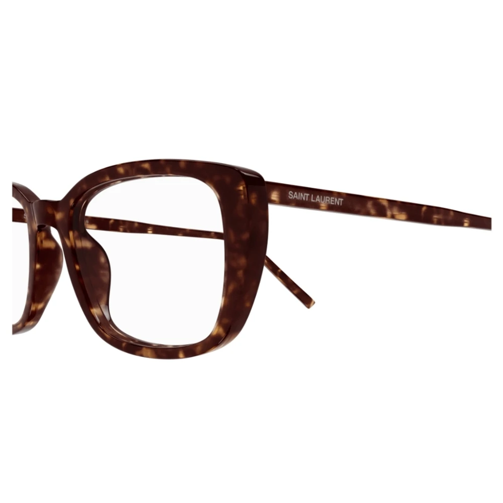 Saint Laurent Dunne rechthoekige brilmonturen van acetaat Brown Unisex