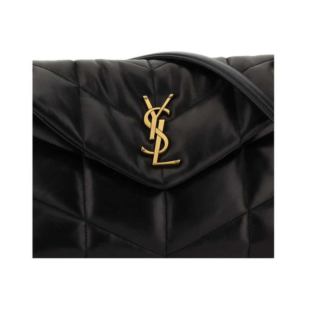 Saint Laurent Quilted Lou Schoudertas Black Dames