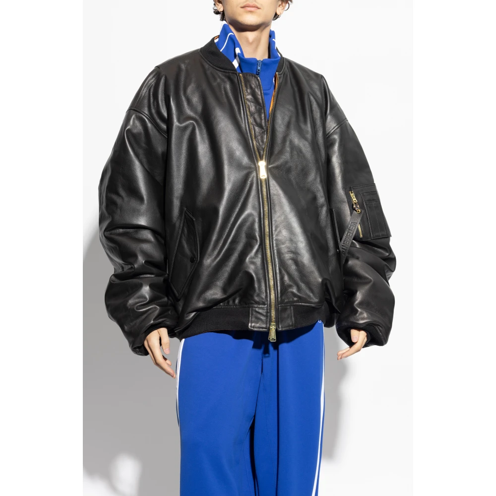 Vetements Leren jack type bomber Black Heren