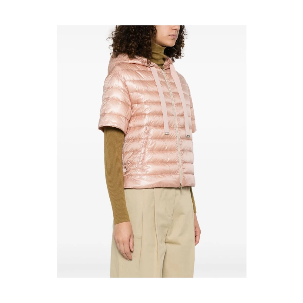 Herno Perzikroze capuchonrits jas Pink Dames