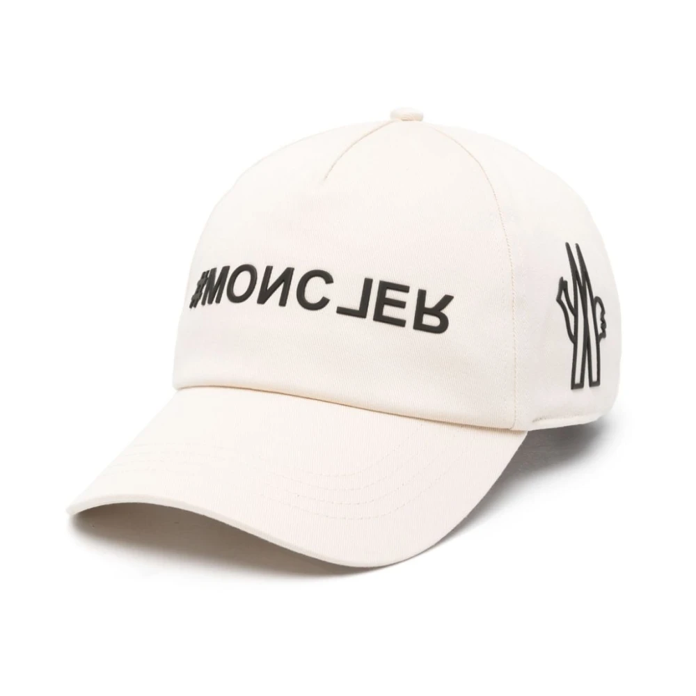 Moncler Witte Katoenen Twill Weef Hoeden White Dames