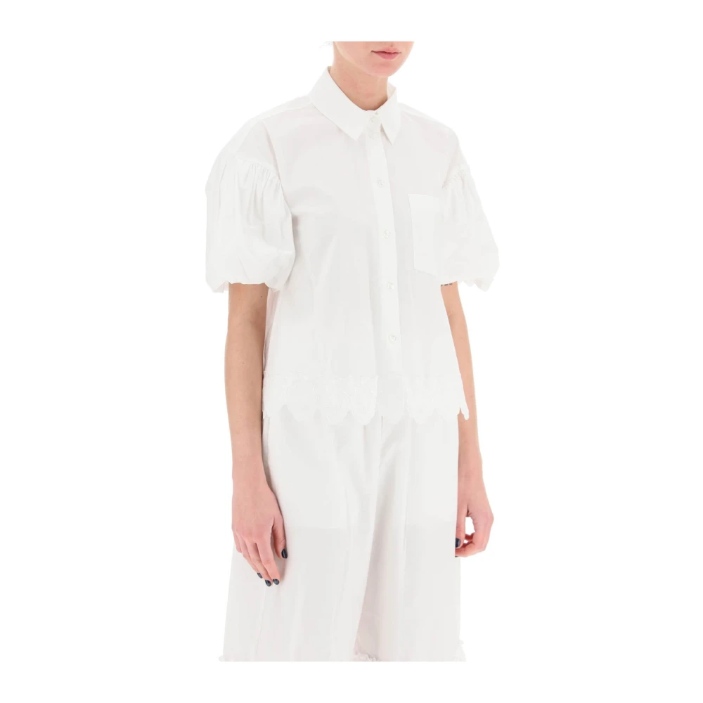 Simone Rocha Klassieke Witte Button-Up Shirt White Dames