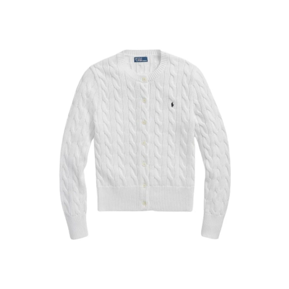 Polo Ralph Lauren Women's White Cardigans, Xl, Cable-Knit Cardigan