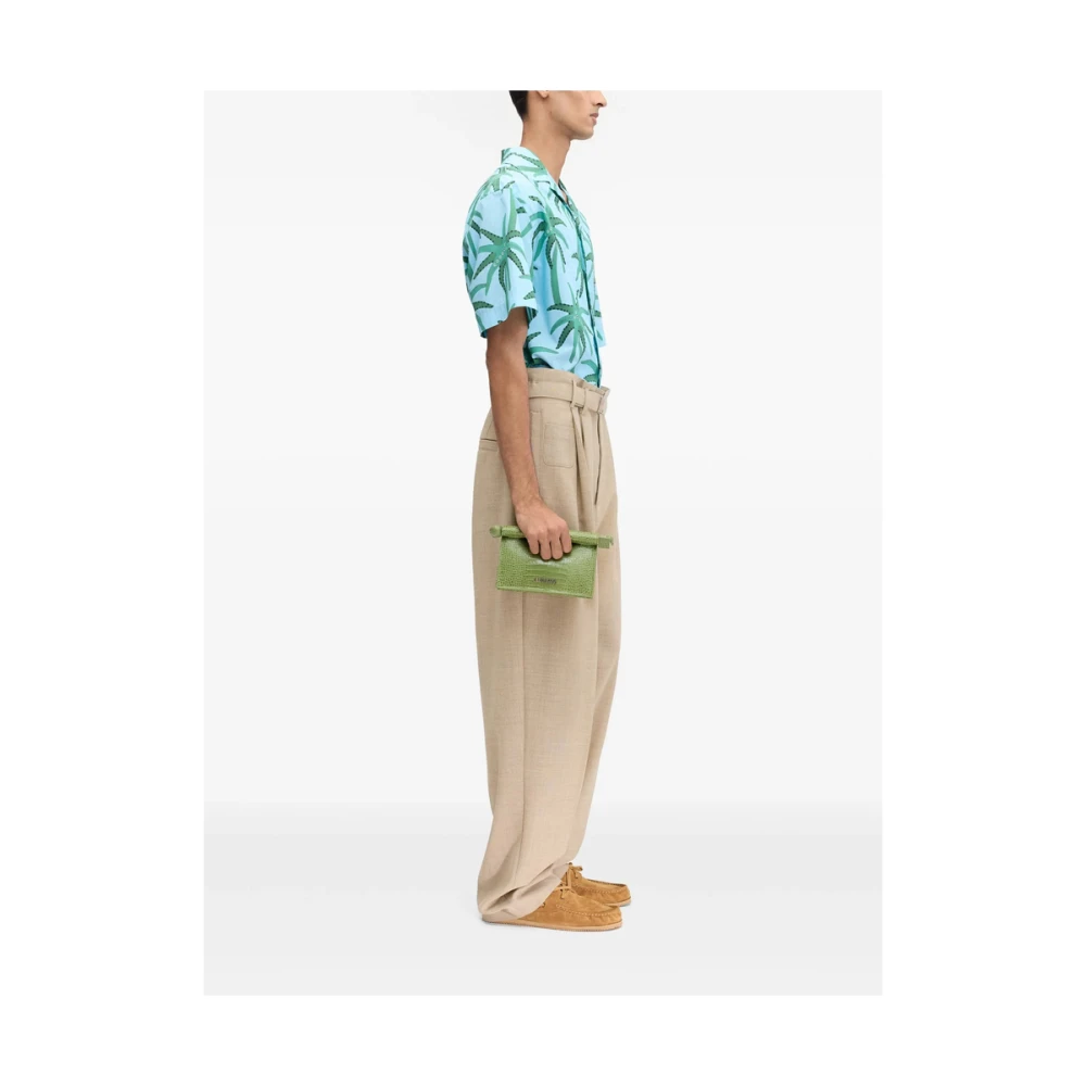 Jacquemus Blauwe Knoopshirt Korte Mouwen Multicolor Heren