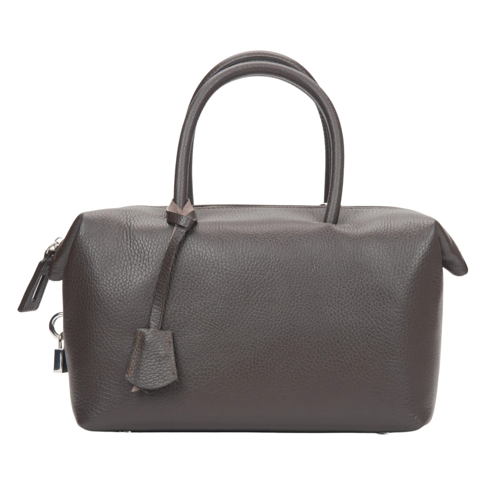 Estro Donkerbruine Satchel Handtas voor Vrouwen gemaakt van Premium Italiaans Echt Leer Brown Dames