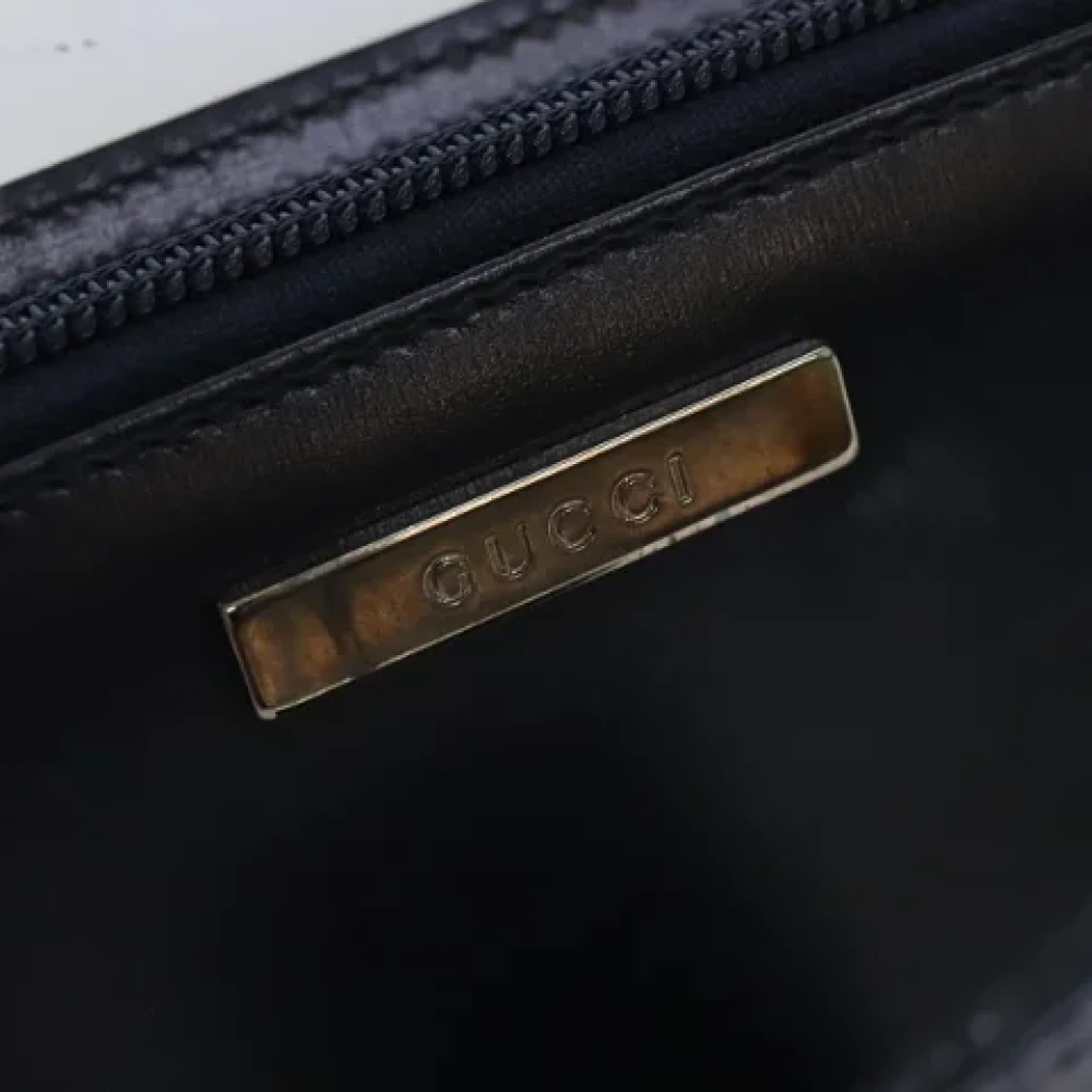Gucci Vintage Pre-owned Vinyl clutches Black Dames