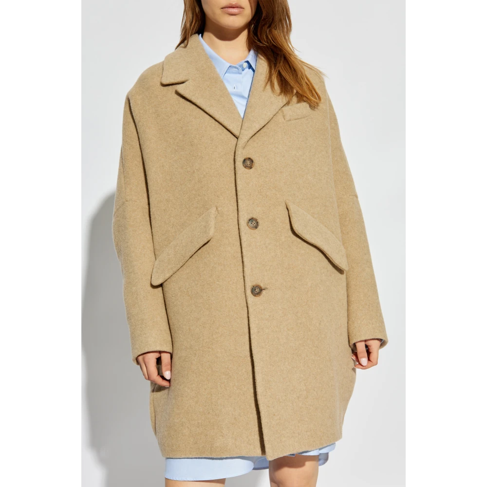 MM6 Maison Margiela Wollen jas van Beige Dames