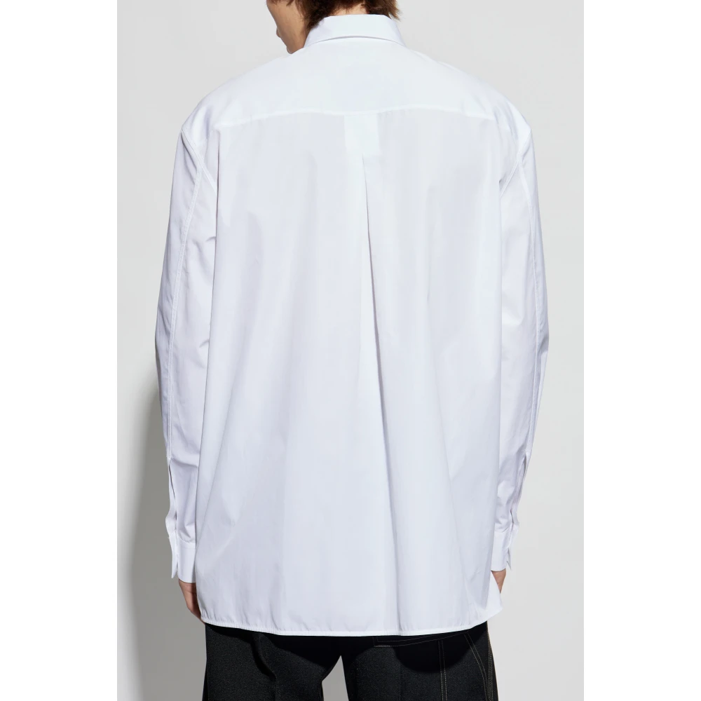 Jil Sander Shirt met logo White Heren