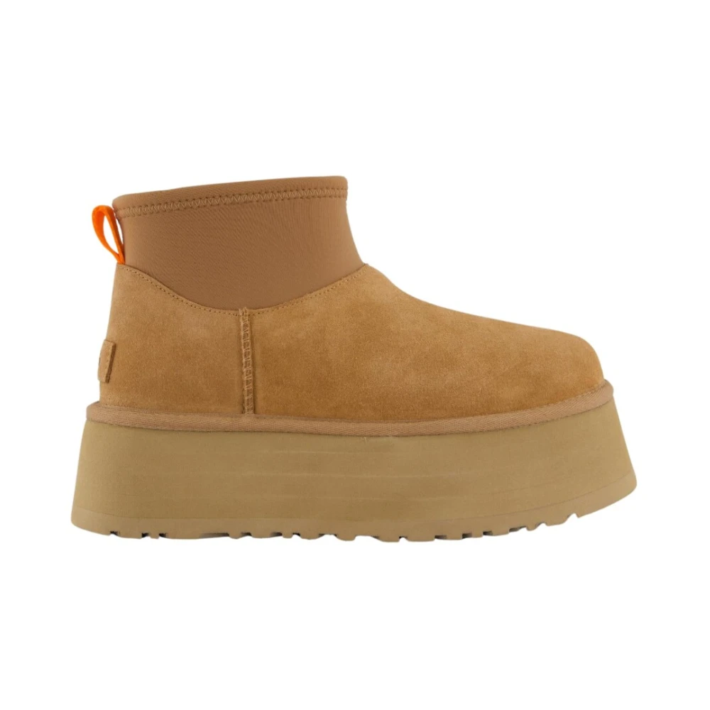 Ugg Brown Classic Mini Dipper Boots Chestnut - Female - Winter Boots - 7 Uk - Shoes